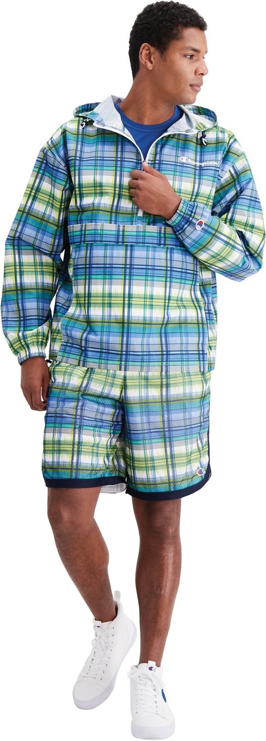 plaid champion hoodie