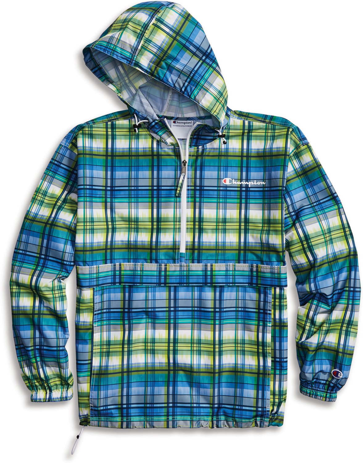 plaid champion hoodie