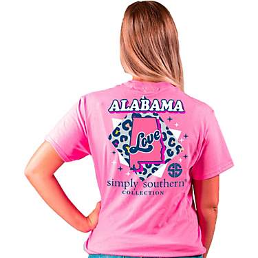 Simply Southern Women's Love State Alabama T-shirt                                                                              