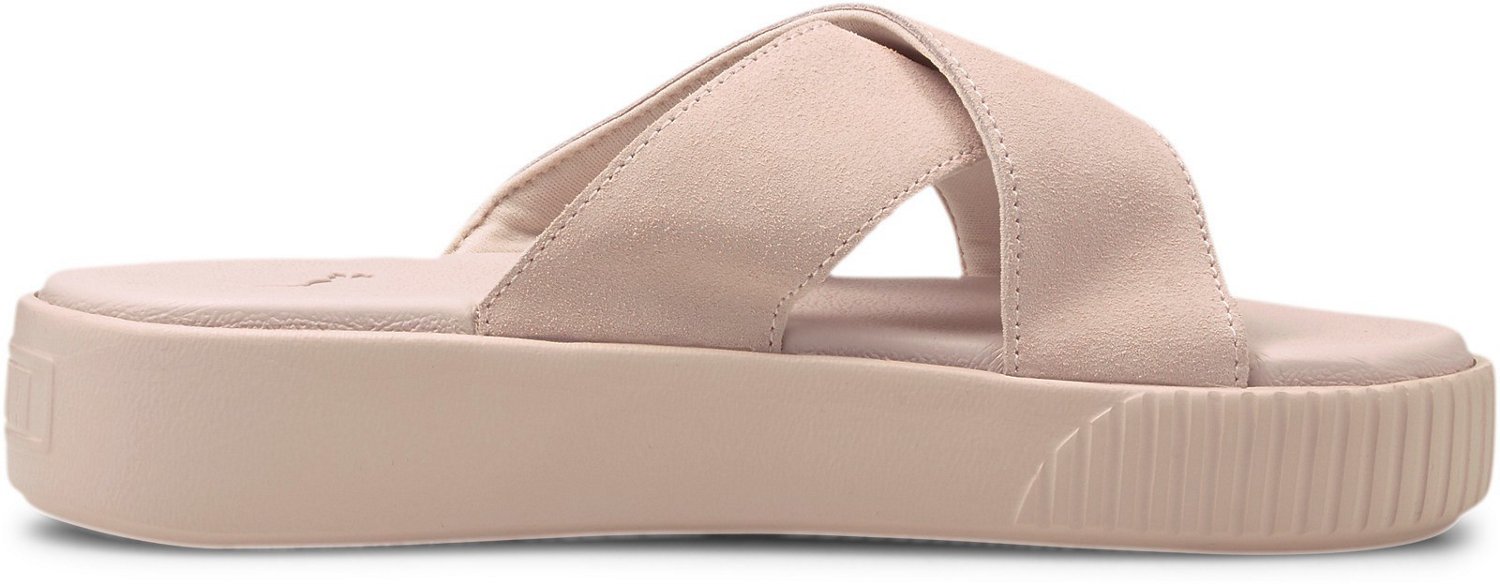 puma platform slide suede