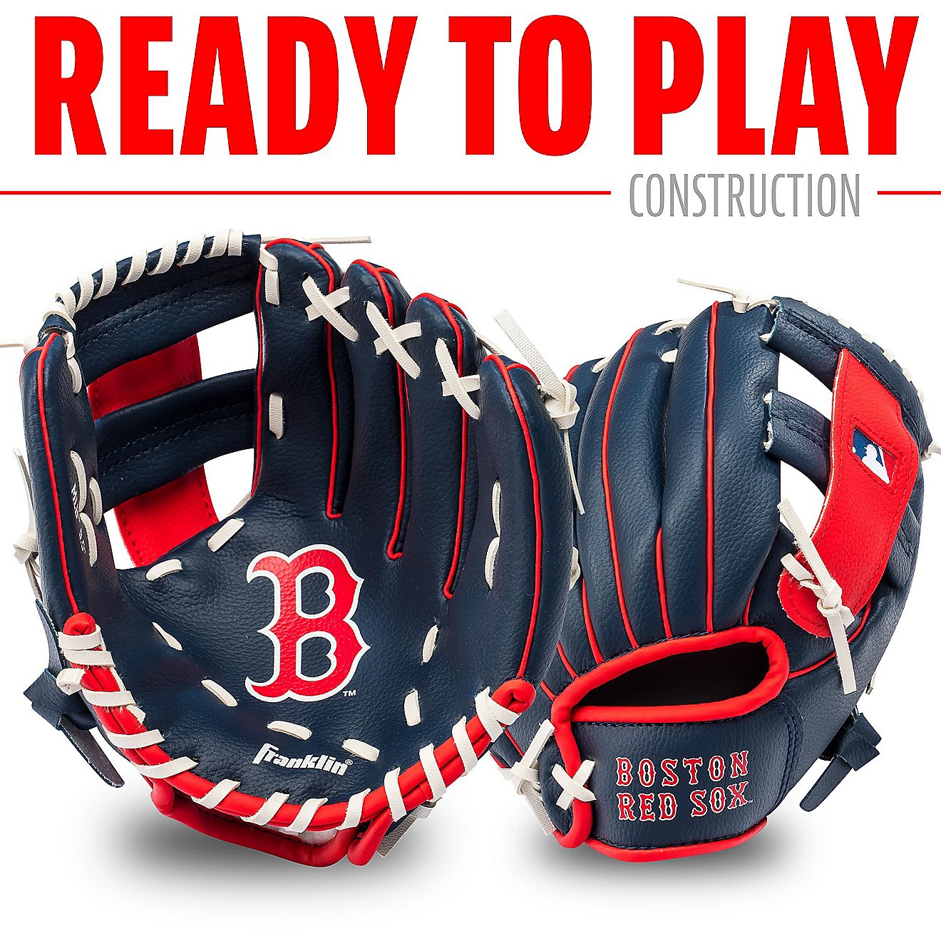 Franklin Kids' Boston Red Sox MLB Team Glove and Ball Set                                                                        - view number 2