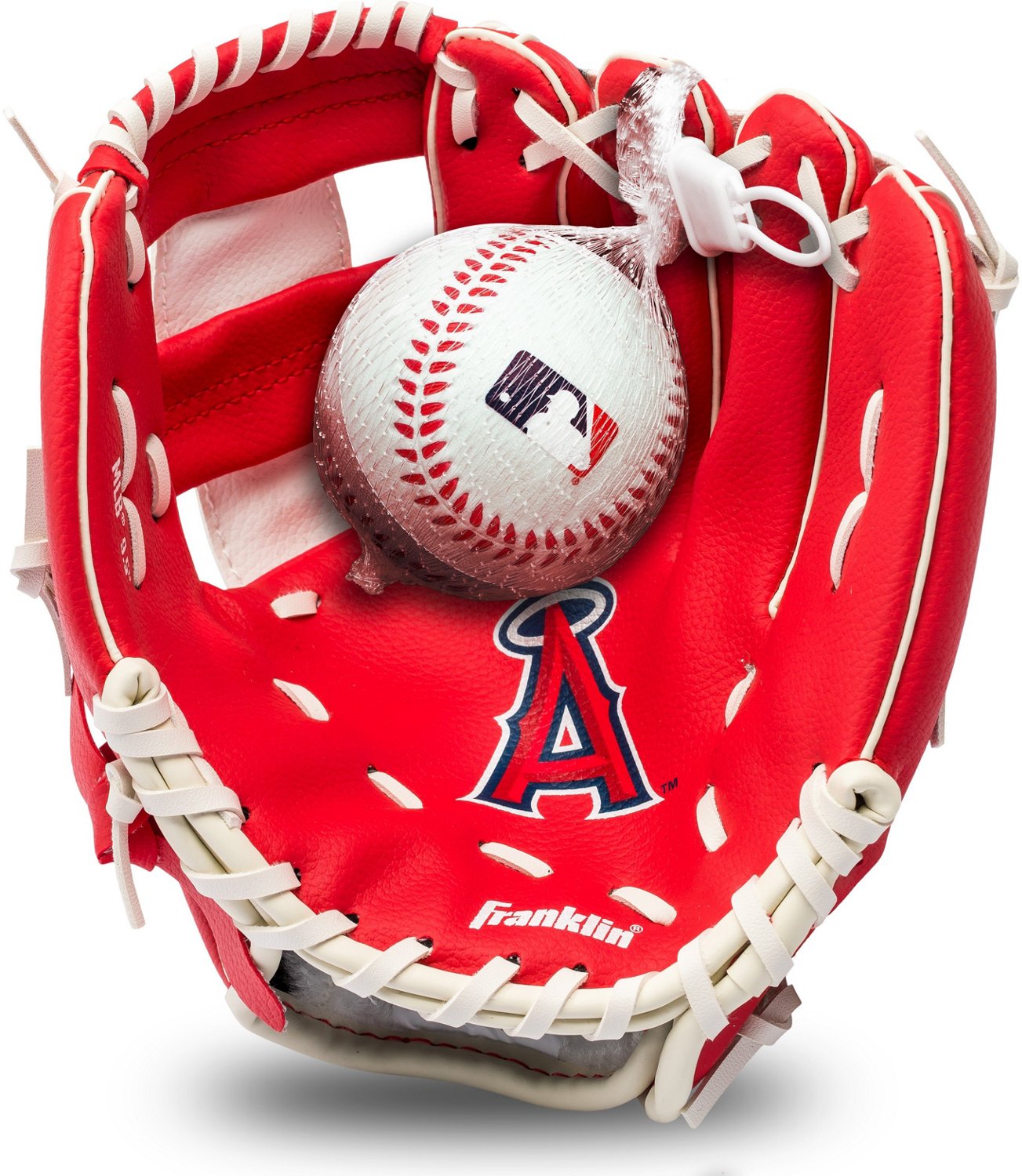 Franklin Youth MLB Los Angeles Angels Tball Glove and Ball Set Academy