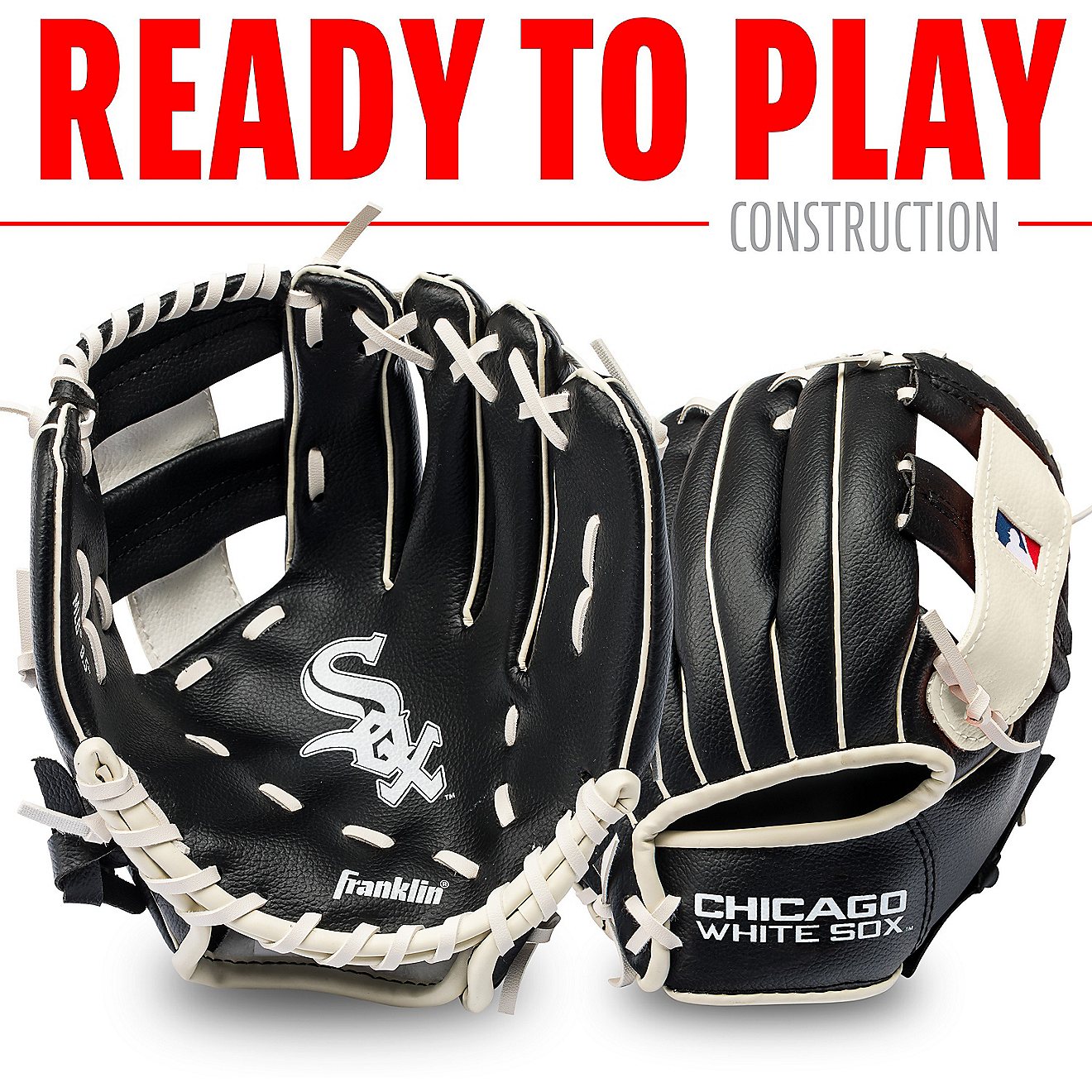 Franklin Youth MLB Chicago White Sox T-ball Glove and Ball Set                                                                   - view number 3