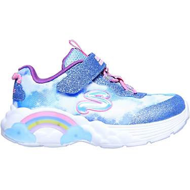 SKECHERS Girls' Toddler S Lights Rainbow Racer Shoes                                                                            