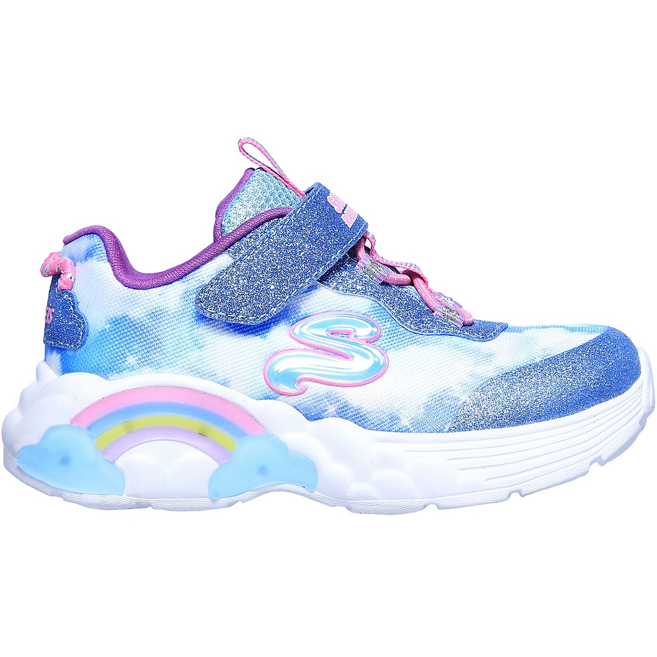 SKECHERS Girls' Toddler S Lights Rainbow Racer Shoes                                                                             - view number 1