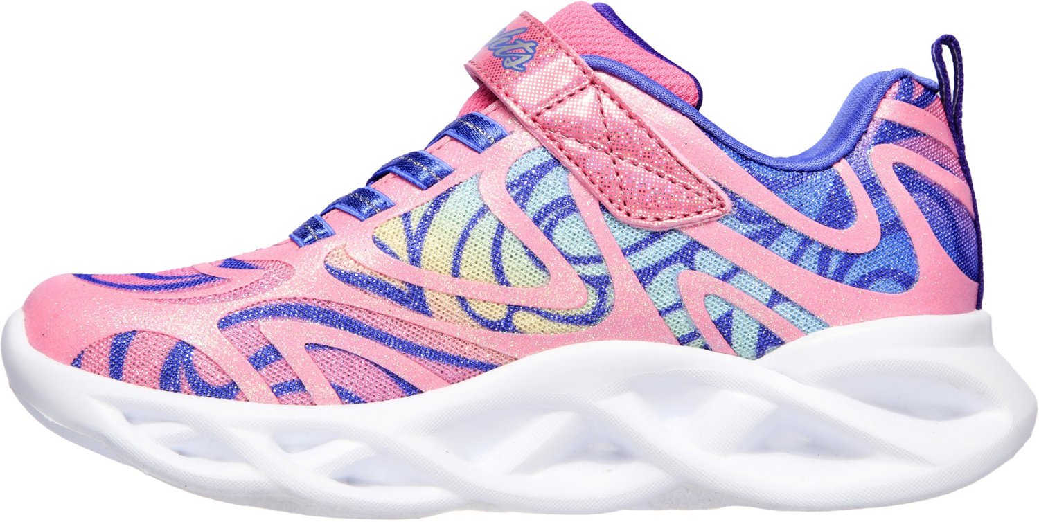 SKECHERS Girls' PreSchool Twisty Brights Dazzle Flash Shoes Academy