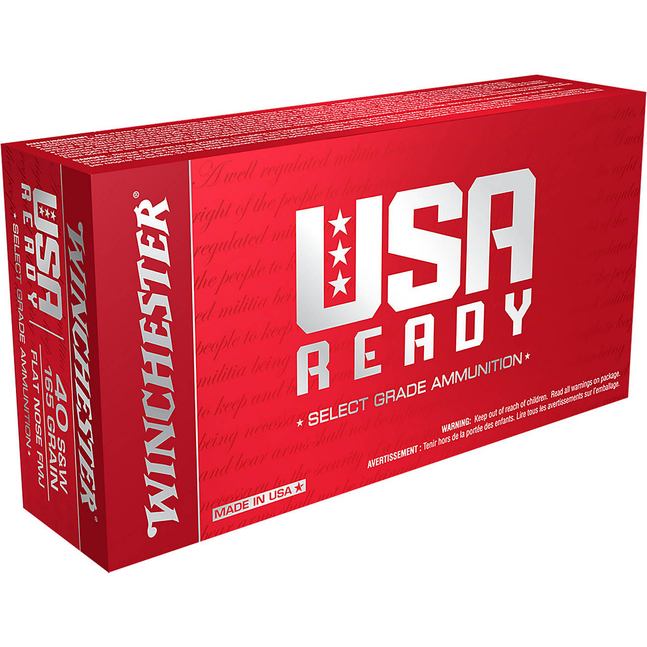Winchester USA READY 40S&W 165-Grain Ammunition - 50 Rounds                                                                      - view number 1