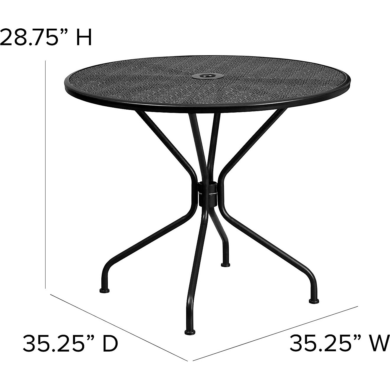 Flash Furniture Commercial Grade 35-1/4 in Round Patio Table                                                                     - view number 2