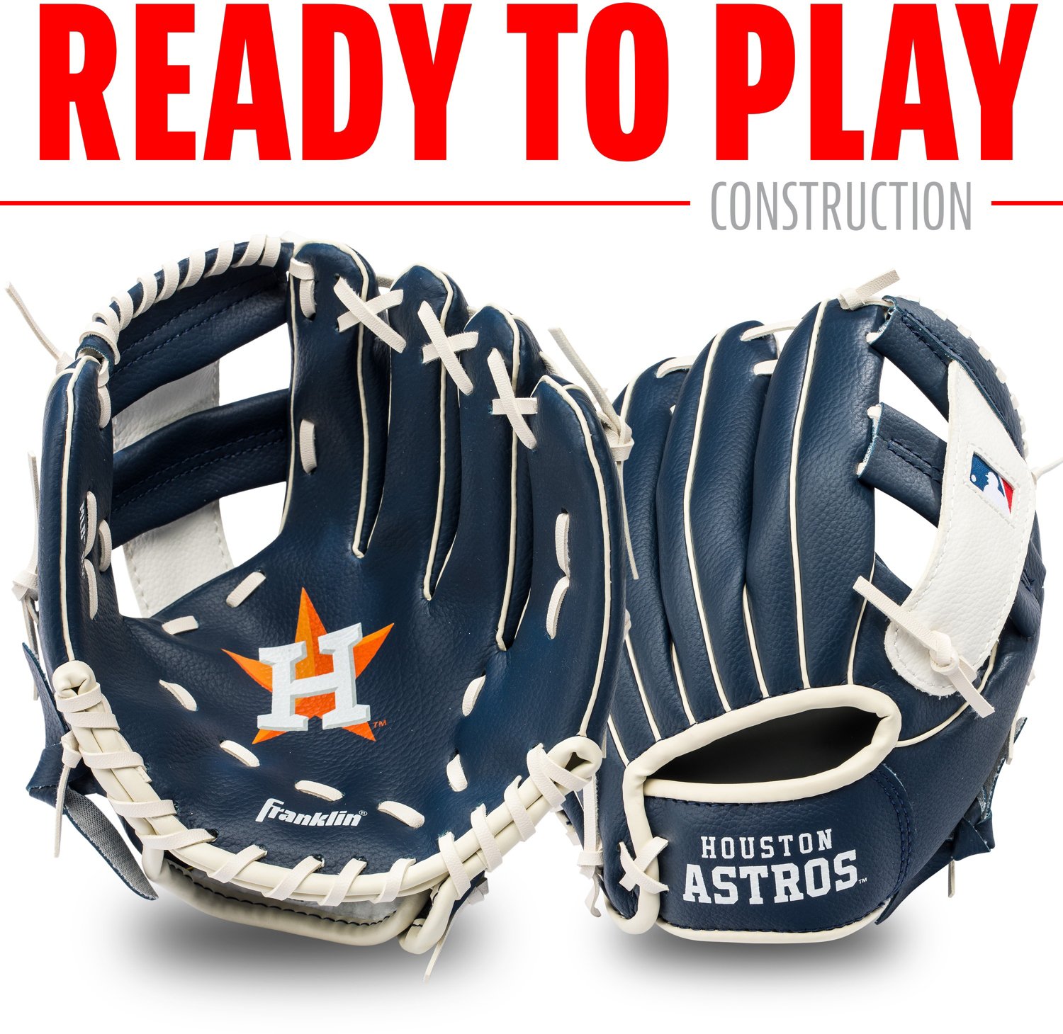 Franklin Youth MLB Houston Astros Tball Glove and Ball Set Academy