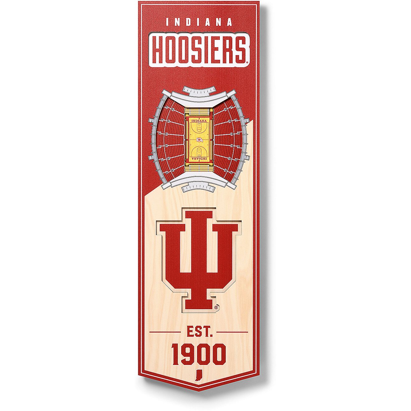 YouTheFan Indiana University 6 in x 19 in 3-D Stadium Banner                                                                     - view number 1