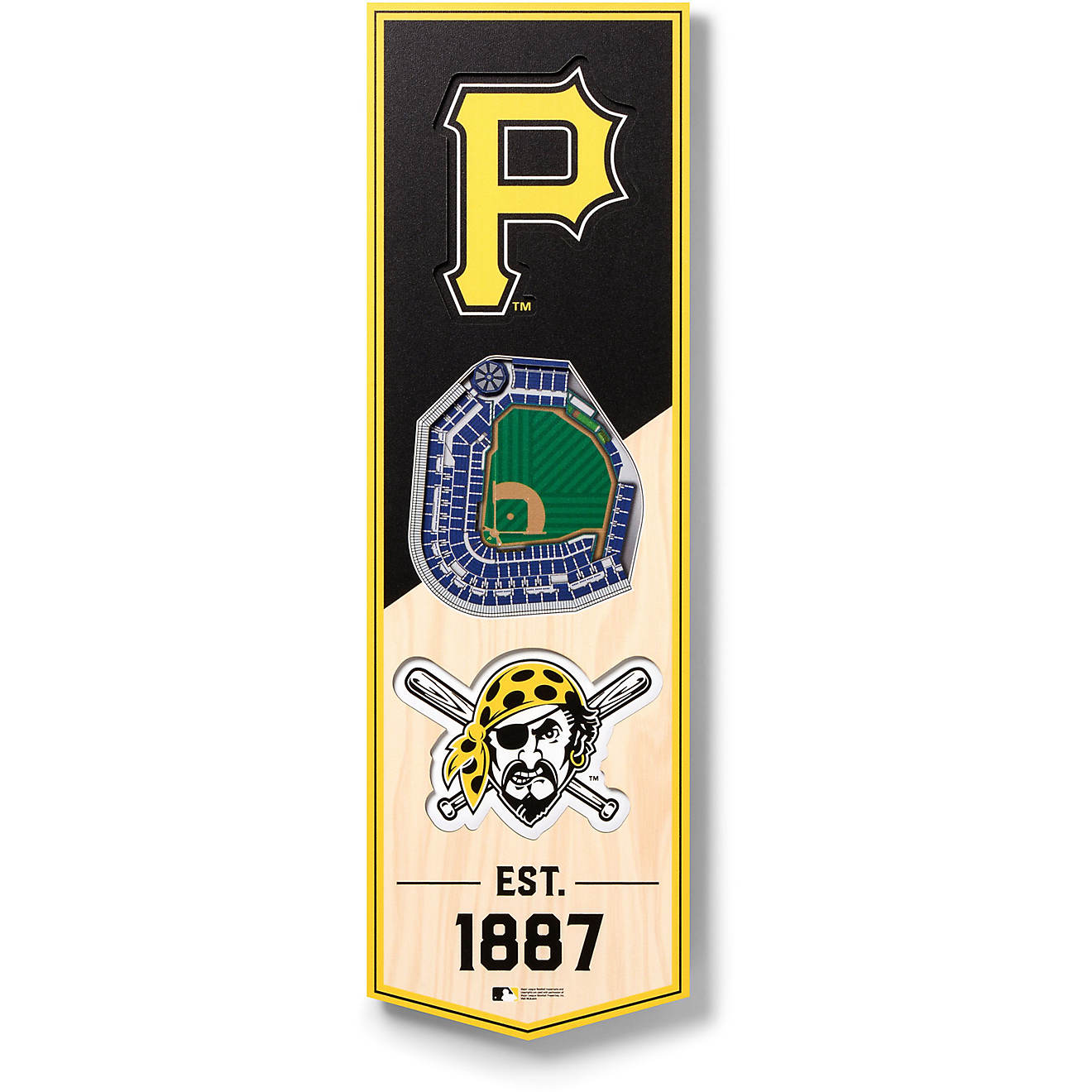 YouTheFan Pittsburgh Pirates 6 x 19 in 3-D Stadium Banner                                                                        - view number 1
