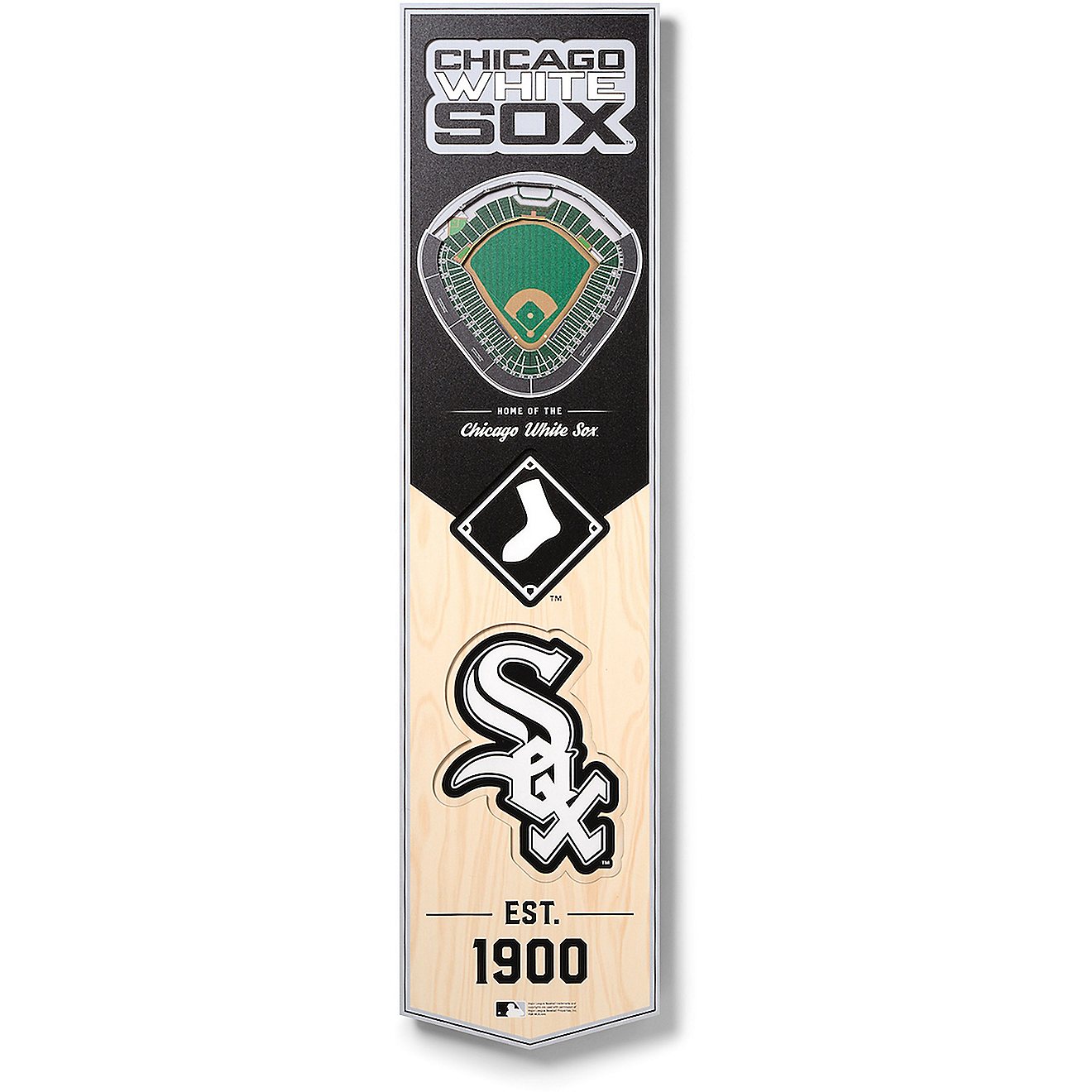 YouTheFan Chicago White Sox 8 x 32 in 3-D Stadium Banner                                                                         - view number 1