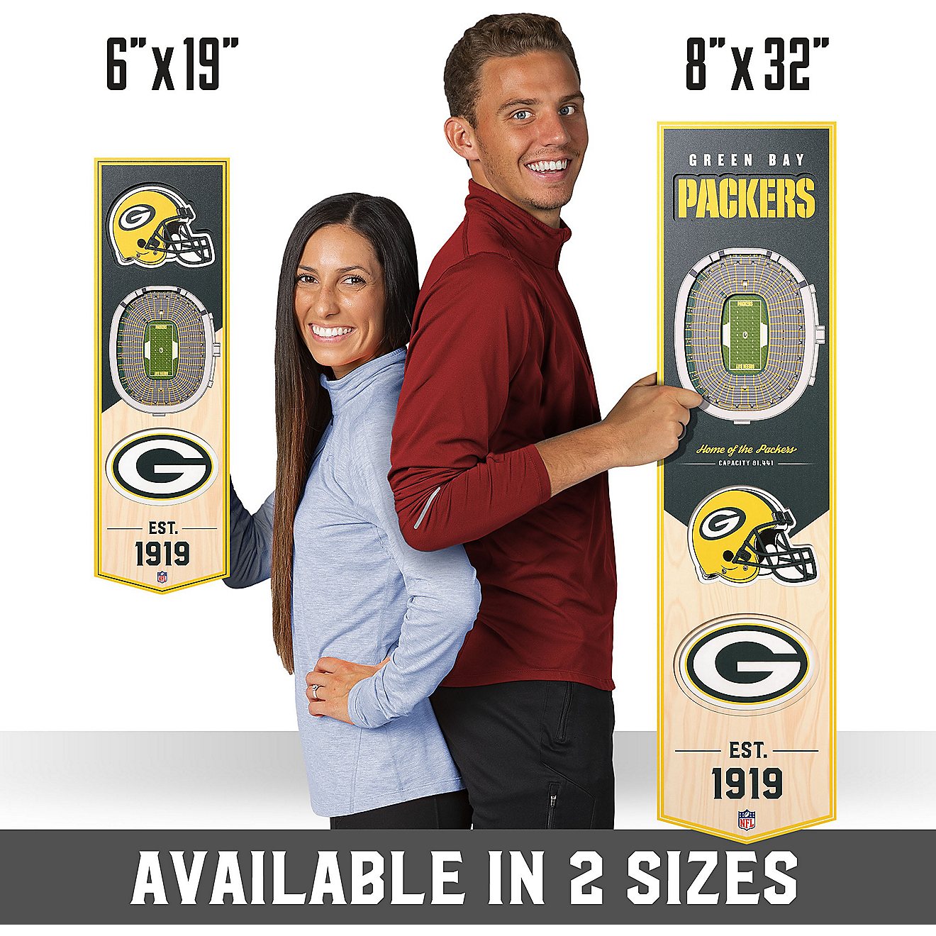 YouTheFan Green Bay Packers 6" x 19" 3-D Stadium Banner                                                                          - view number 7