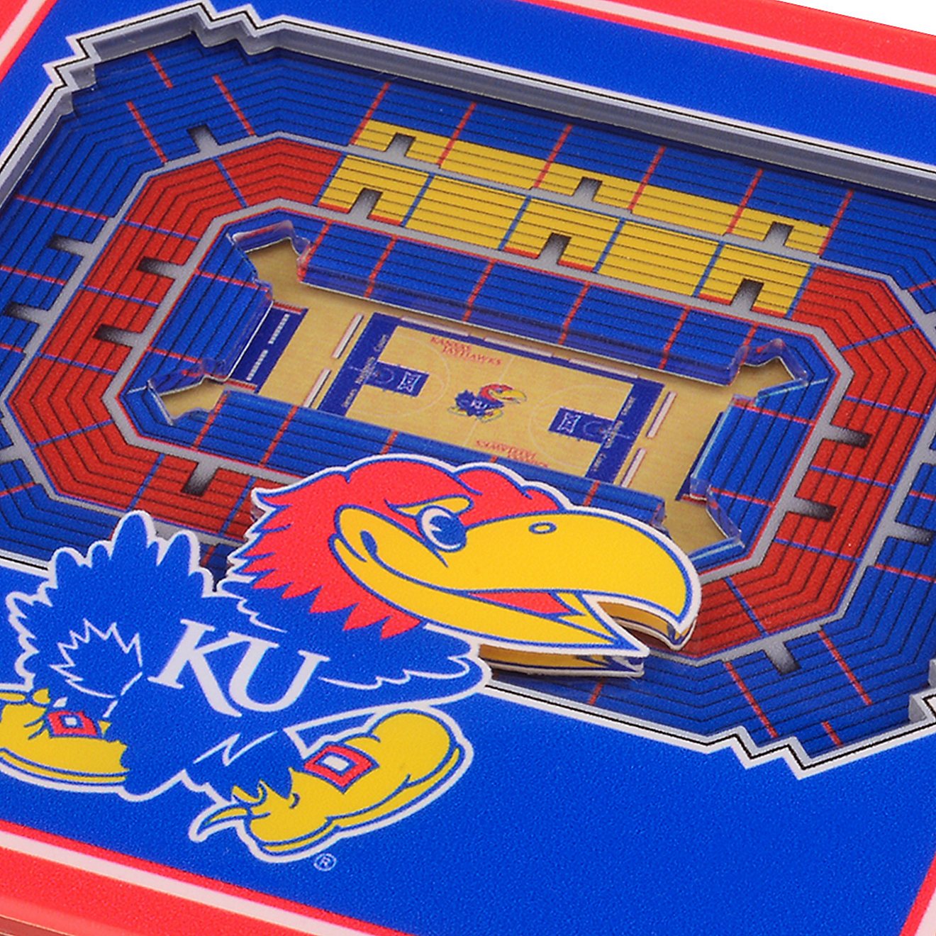 YouTheFan University of Kansas 3-D StadiumViews 2-Piece Coaster Set                                                              - view number 2