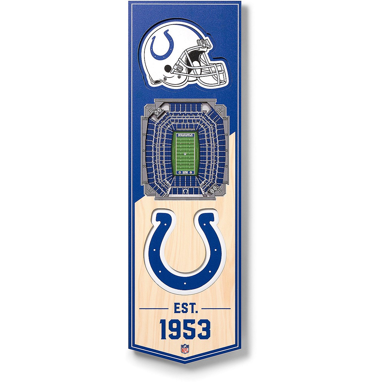 YouTheFan Indianapolis Colts 6" x 19" 3-D Stadium Banner                                                                         - view number 1