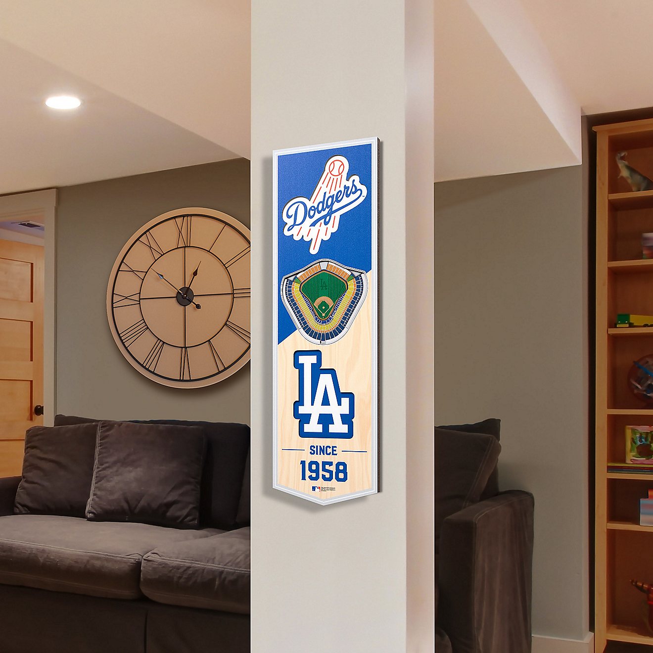 YouTheFan Los Angeles Dodgers 6" x 19" 3-D Stadium Banner                                                                        - view number 2
