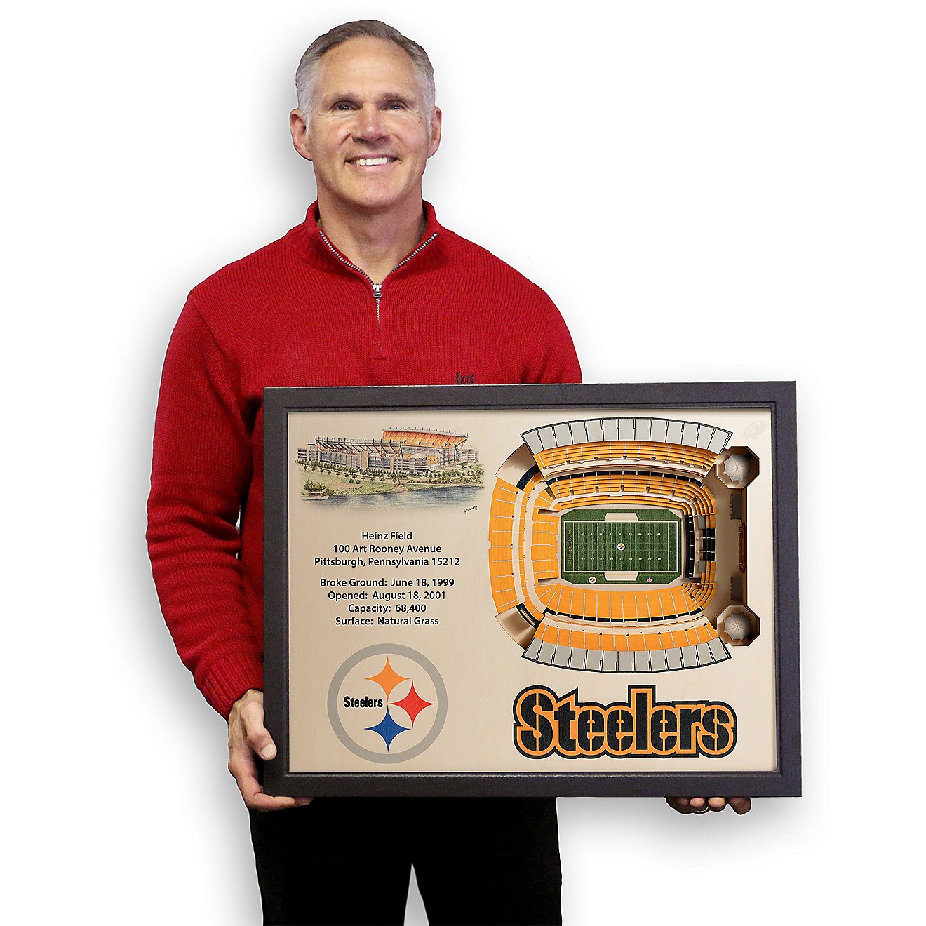 YouTheFan Pittsburgh Steelers 25-Layer 3-D Stadium Wall Art                                                                      - view number 5