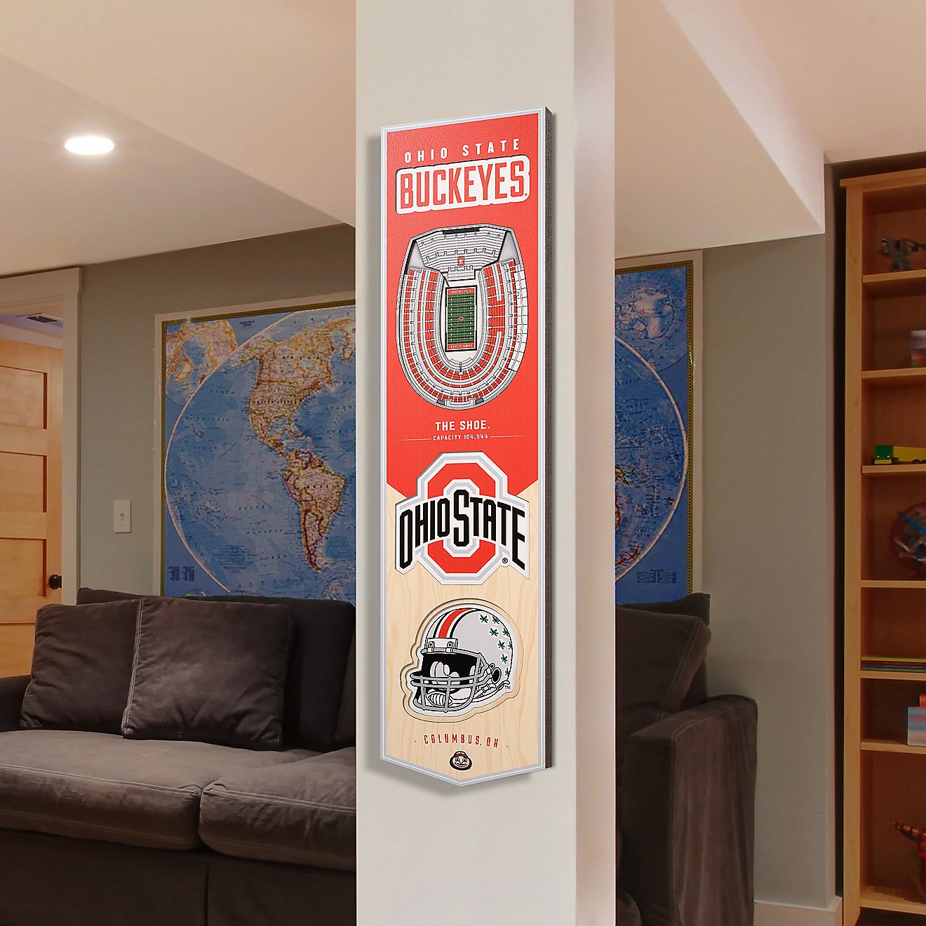 YouTheFan Ohio State University 8 in x 32 in 3-D Stadium Banner                                                                  - view number 2