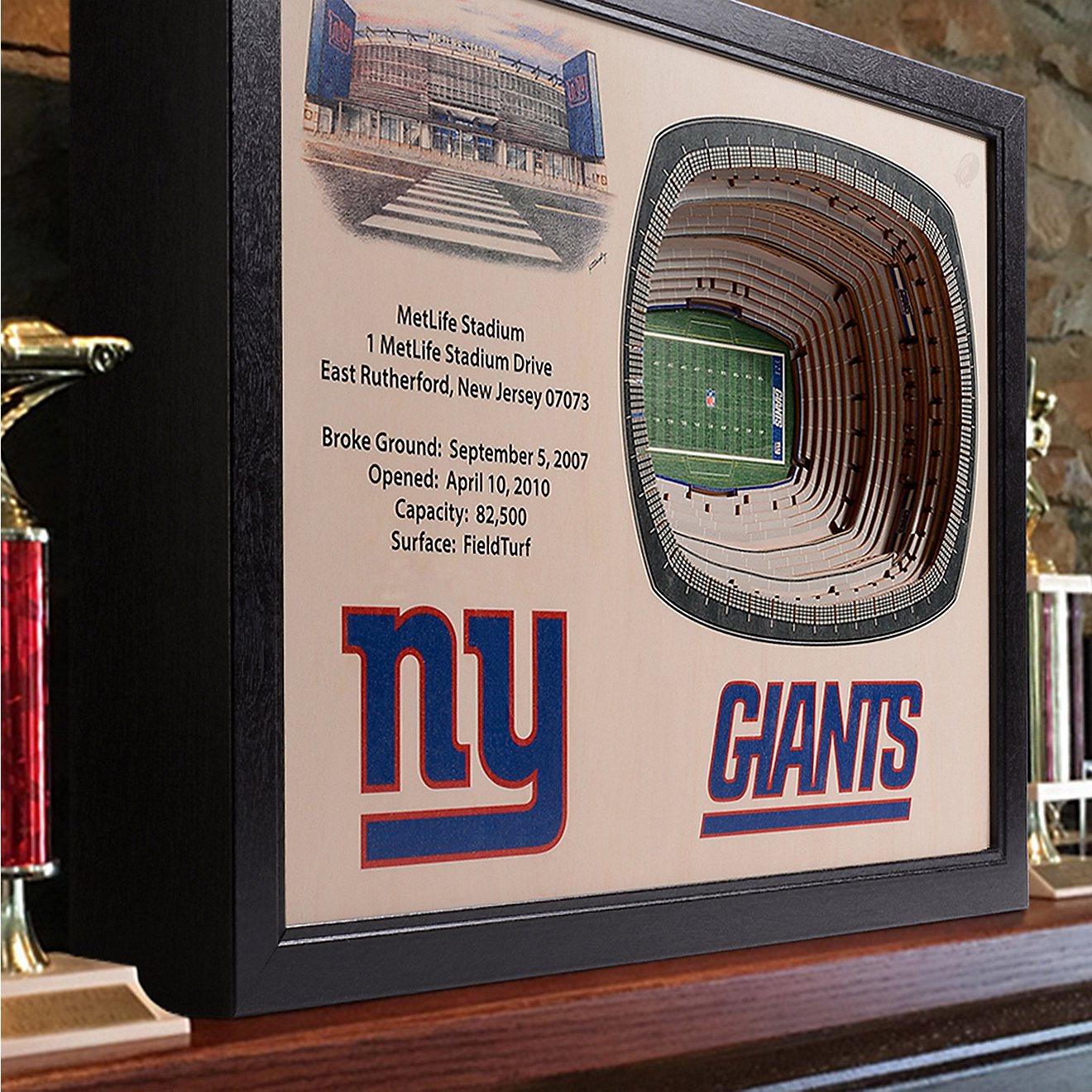 YouTheFan New York Giants 25-Layer StadiumViews 3-D Wall Art                                                                     - view number 2