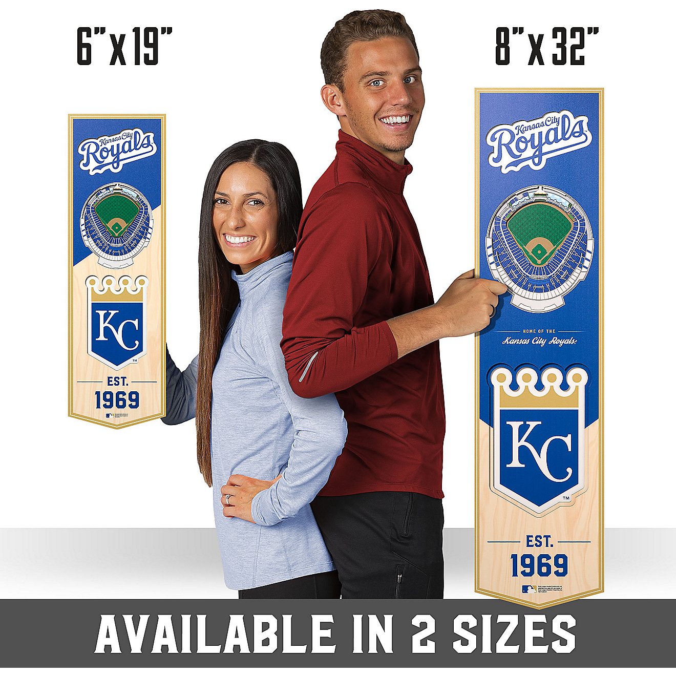 YouTheFan Kansas City Royals 8 x 32 in 3-D Stadium Banner                                                                        - view number 7
