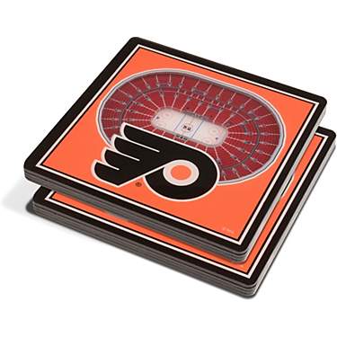 YouTheFan Philadelphia Flyers 3-D StadiumViews 2-Piece Coaster Set                                                              