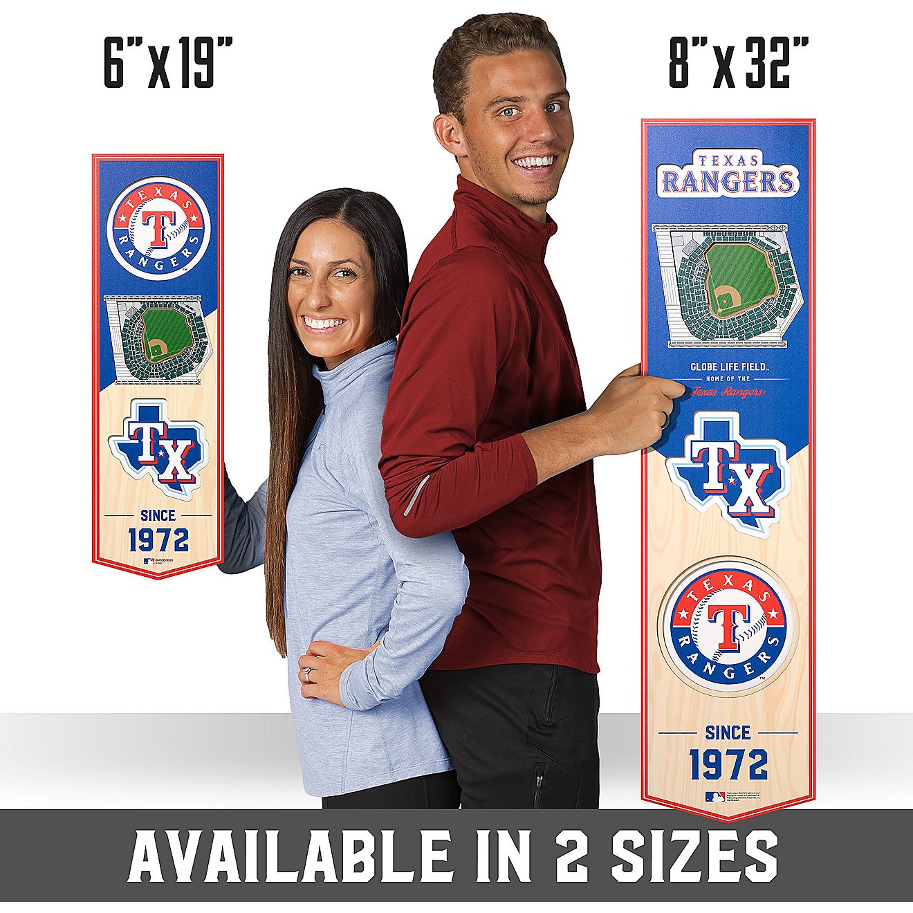YouTheFan Texas Rangers 6 x 19 in 3-D Stadium Banner                                                                             - view number 7