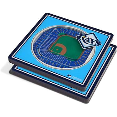 YouTheFan Tampa Bay Rays 3-D Stadium Views 2-Piece Coaster Set                                                                  