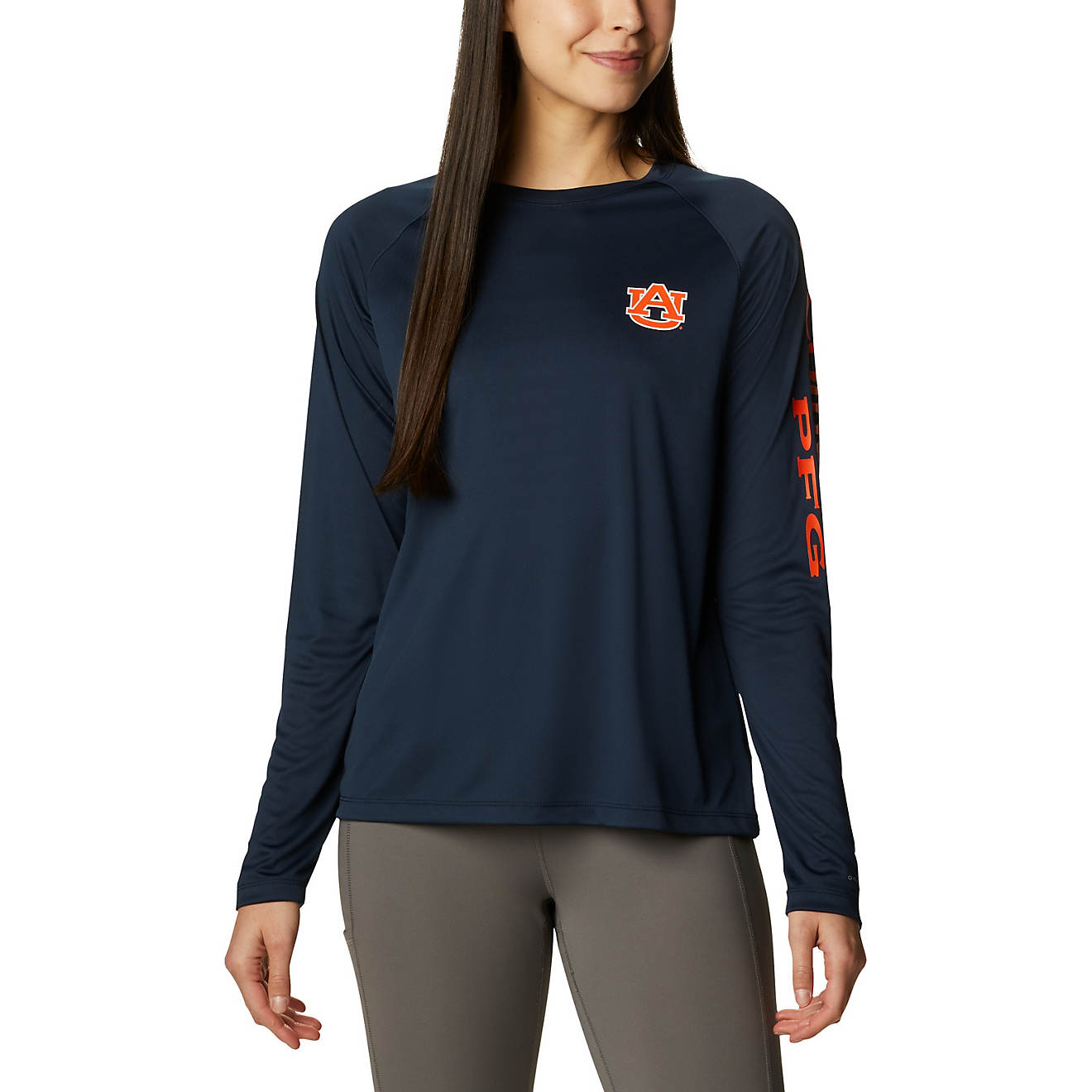 Auburn University Tigers Womens Plaid 3/4 Sleeve Shirt
