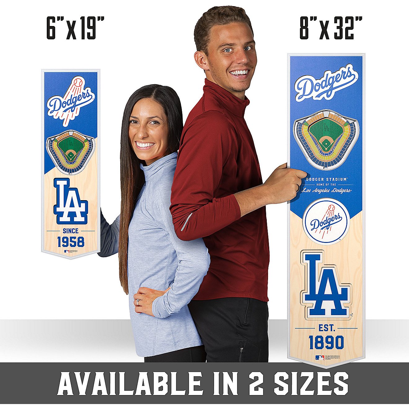 YouTheFan Los Angeles Dodgers 6" x 19" 3-D Stadium Banner                                                                        - view number 7