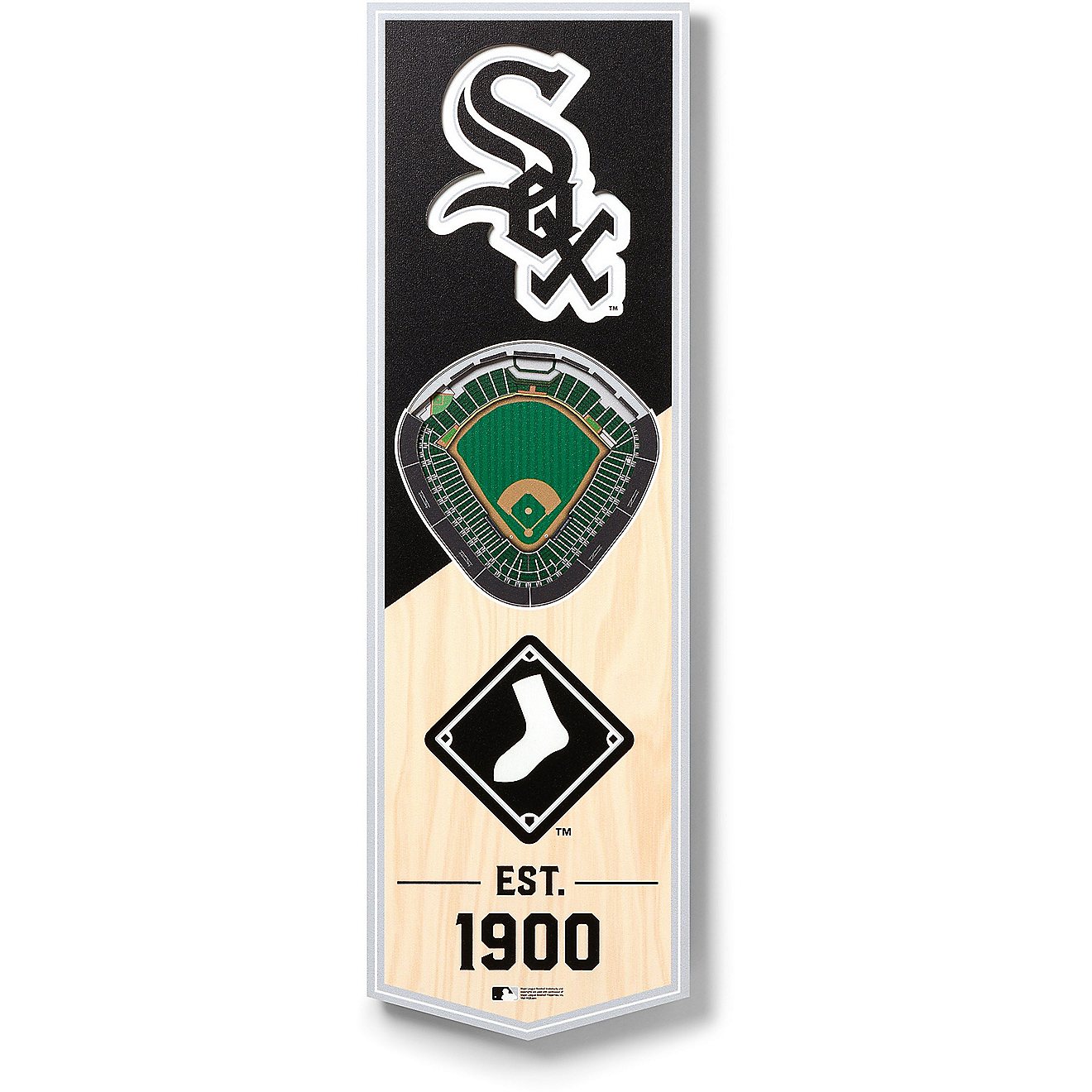 YouTheFan Chicago White Sox 6 x 19 in 3-D Stadium Banner                                                                         - view number 1
