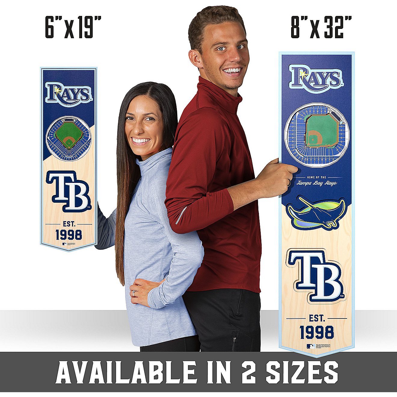 YouTheFan Tampa Bay Rays 6 x 19 in 3-D Stadium Banner                                                                            - view number 7