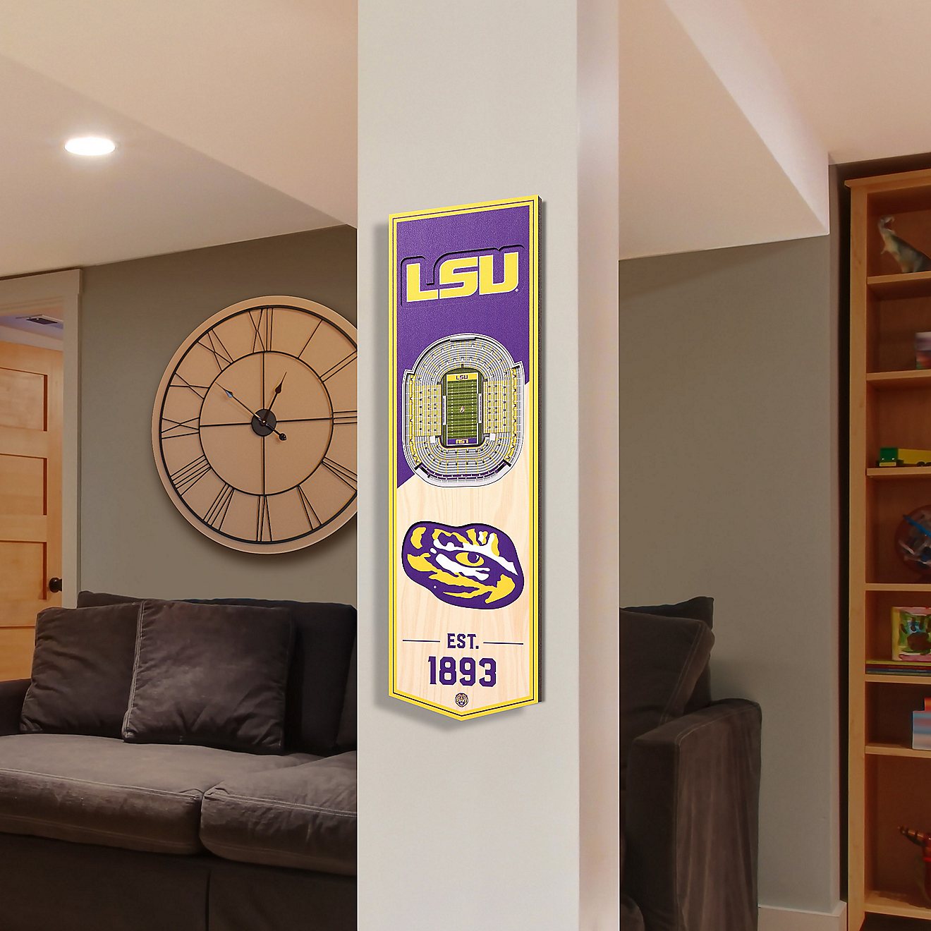 YouTheFan Louisiana State University 6 in x 19 in 3-D Stadium Banner                                                             - view number 2