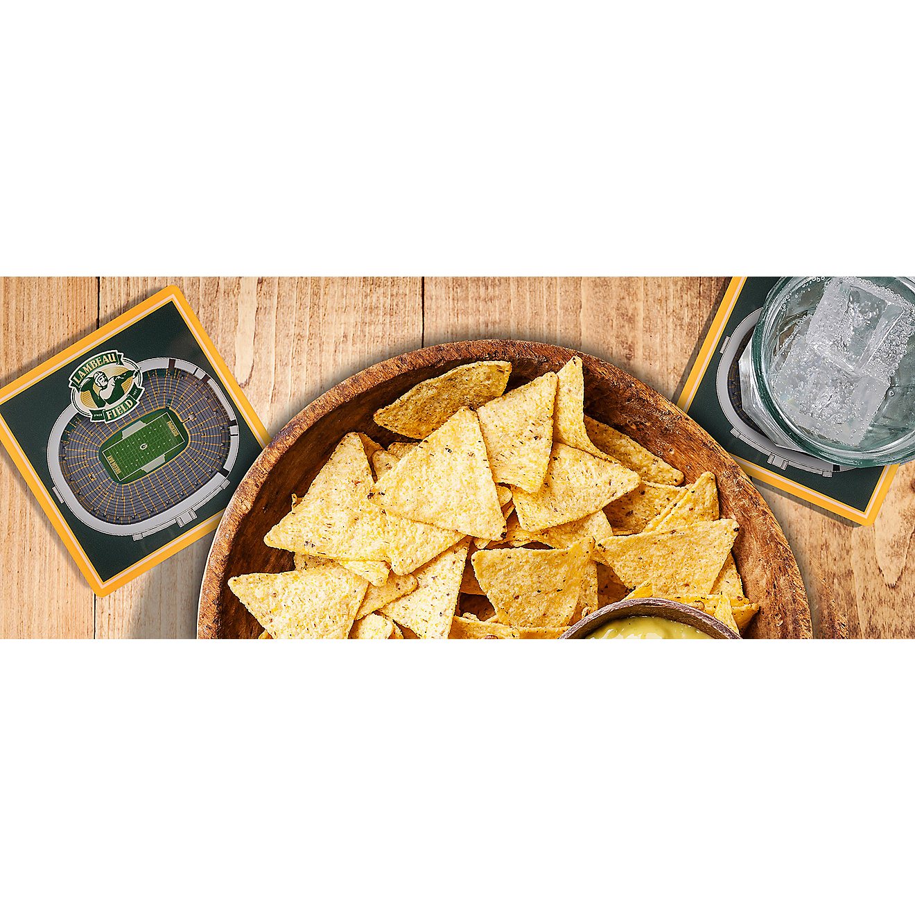 YouTheFan Green Bay Packers 3-D StadiumViews 2-Piece Coaster Set                                                                 - view number 3