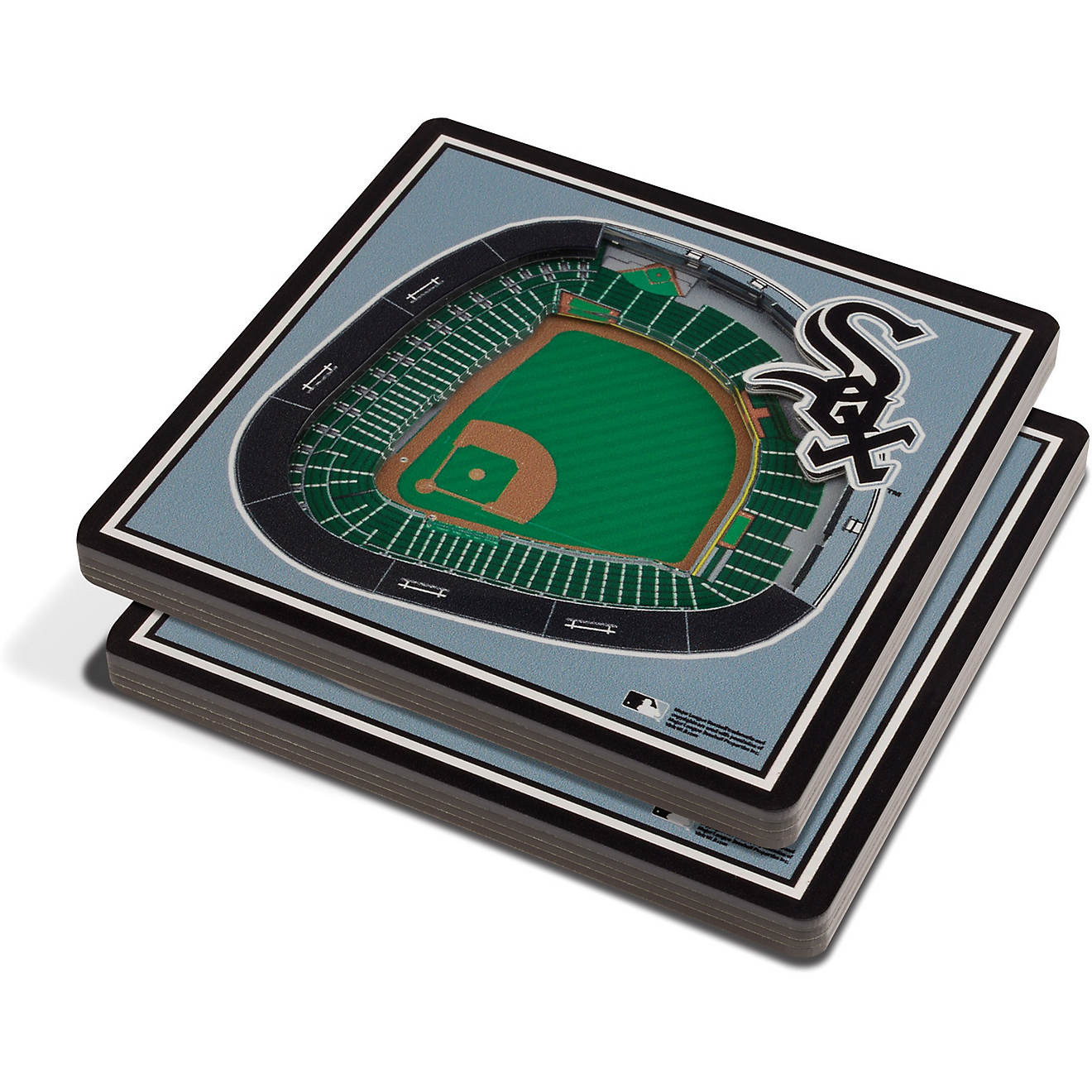 YouTheFan Chicago White Sox 3-D Stadium Views 2-Piece Coaster Set                                                                - view number 1