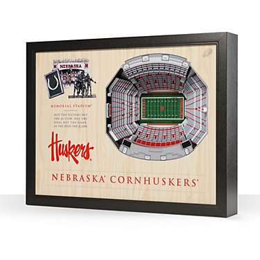 YouTheFan University of Nebraska 25-Layer StadiumViews 3-D Wall Art
