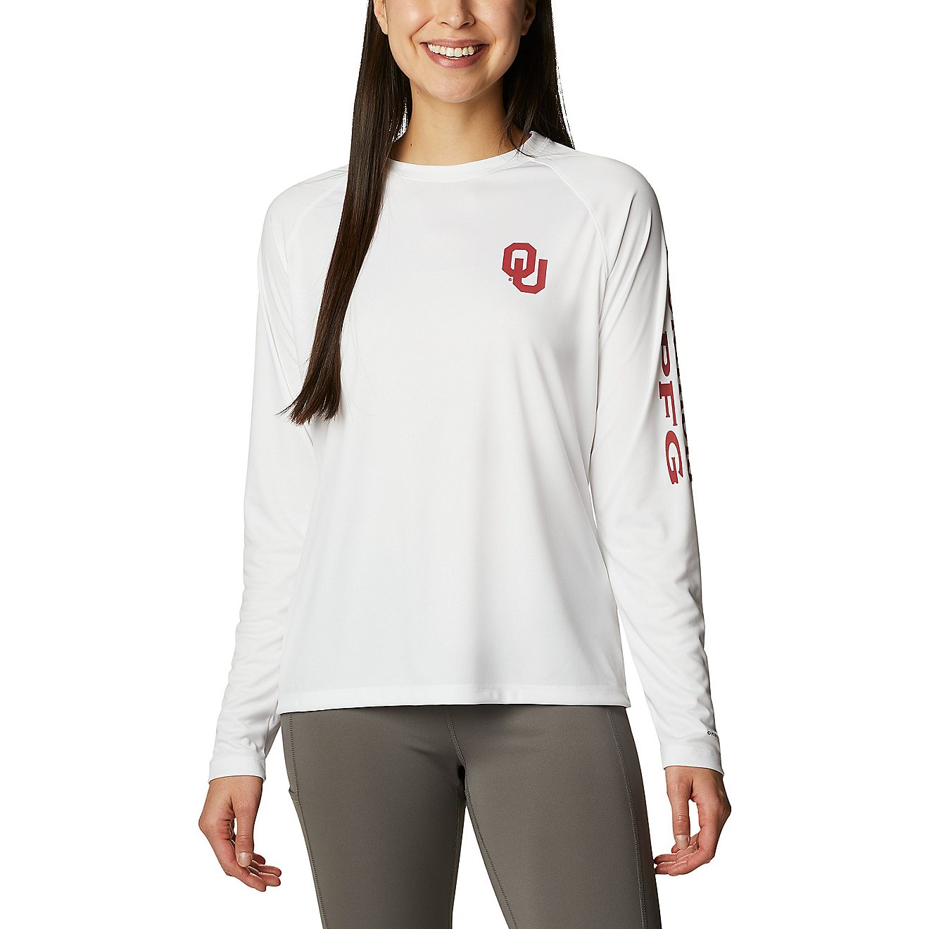 Columbia Sportswear Women's University of Oklahoma Tidal Long Sleeve T-shirt                                                     - view number 1