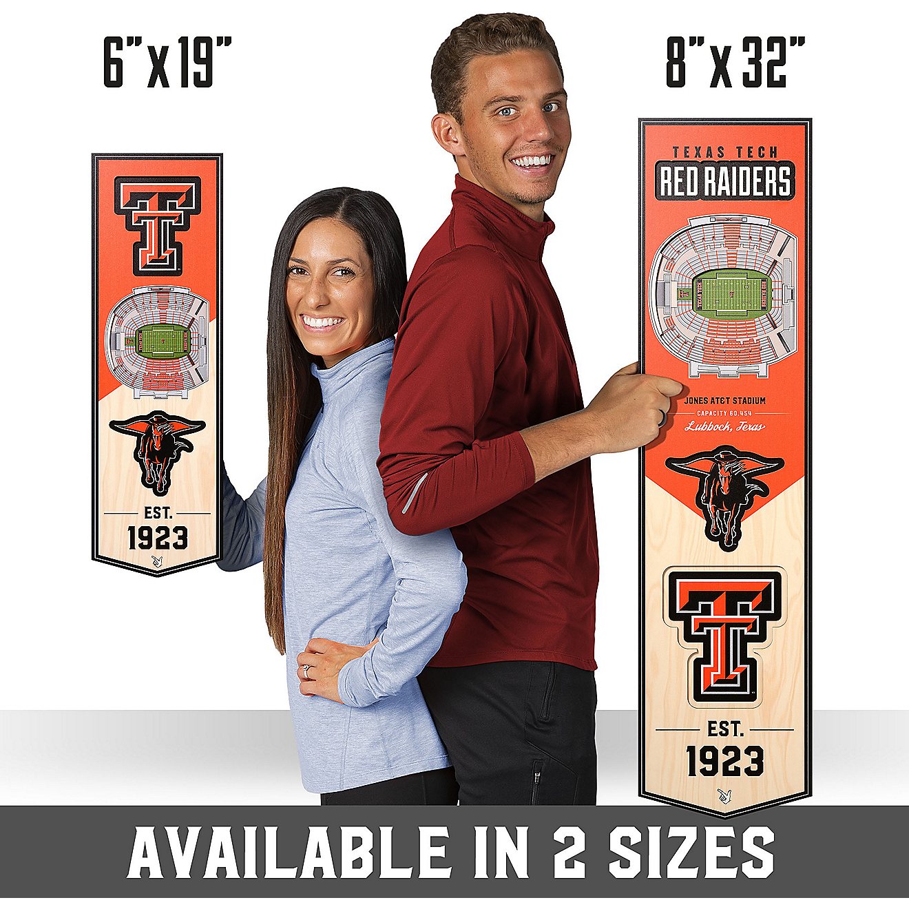 YouTheFan Texas Tech University 8 x 32 in 3-D Stadium Banner                                                                     - view number 7
