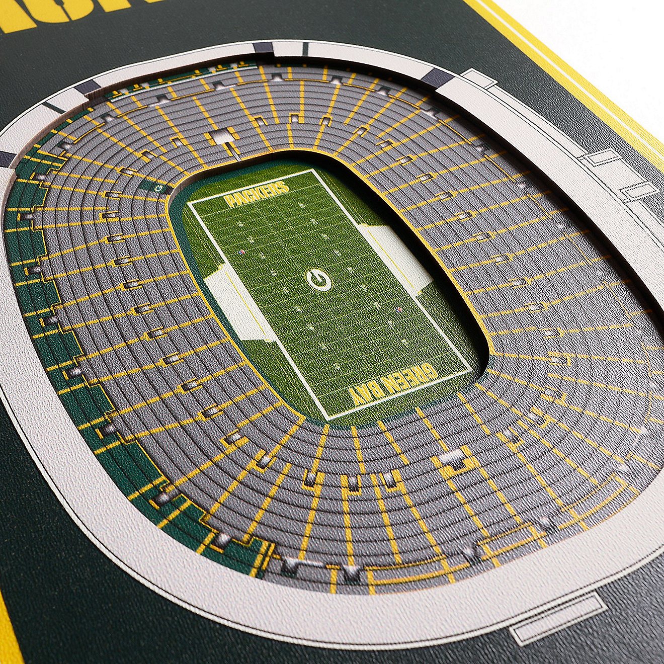 YouTheFan Green Bay Packers 8 in x 32 in 3-D Stadium Banner                                                                      - view number 3