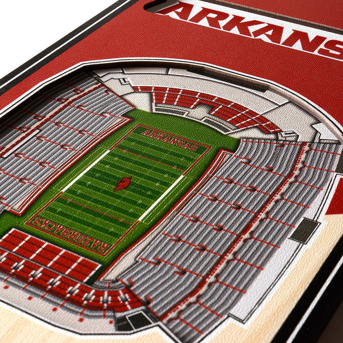 YouTheFan University of Arkansas 6" x 19" 3-D Stadium Banner                                                                     - view number 3
