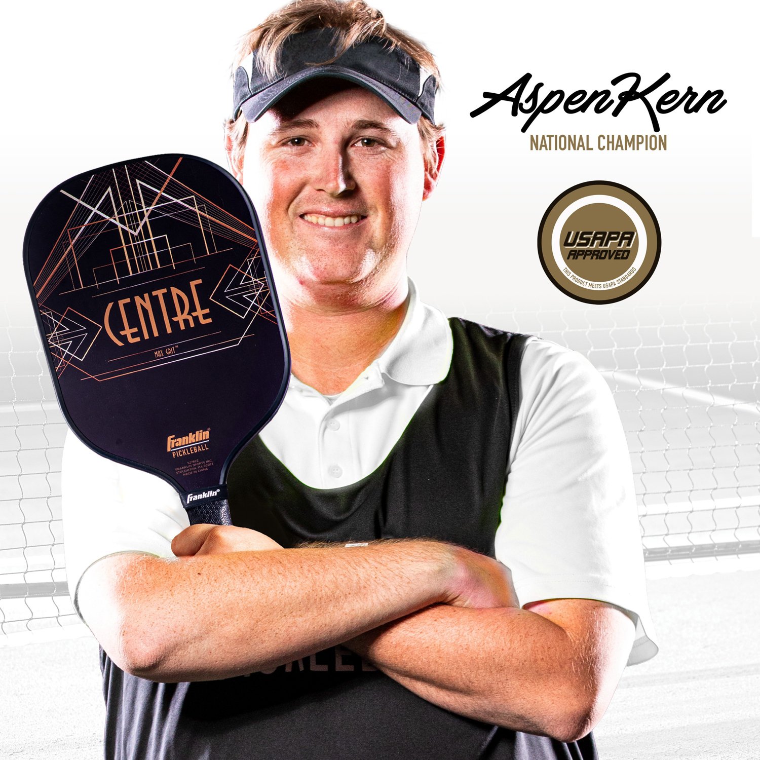 Franklin Aspen Kern Centre Carbon Fiber Pickleball Paddle Academy