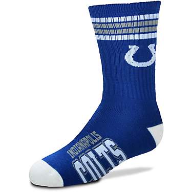 For Bare Feet Youth Indianapolis Colts 4-Stripe Deuce Socks                                                                     