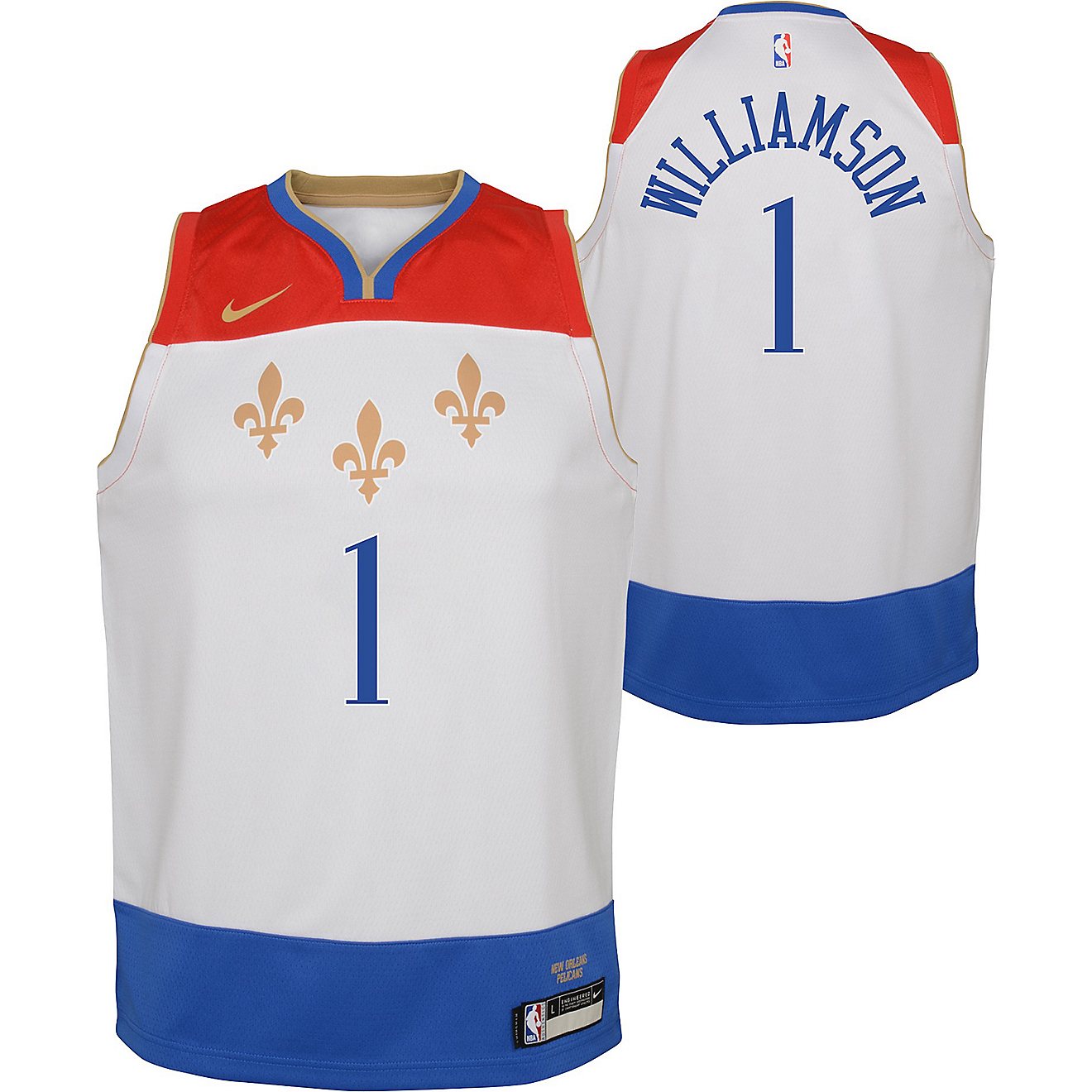 Nike Boys' New Orleans Pelicans Zion Williamson #1 City Edition Swingman Jersey                                                  - view number 1