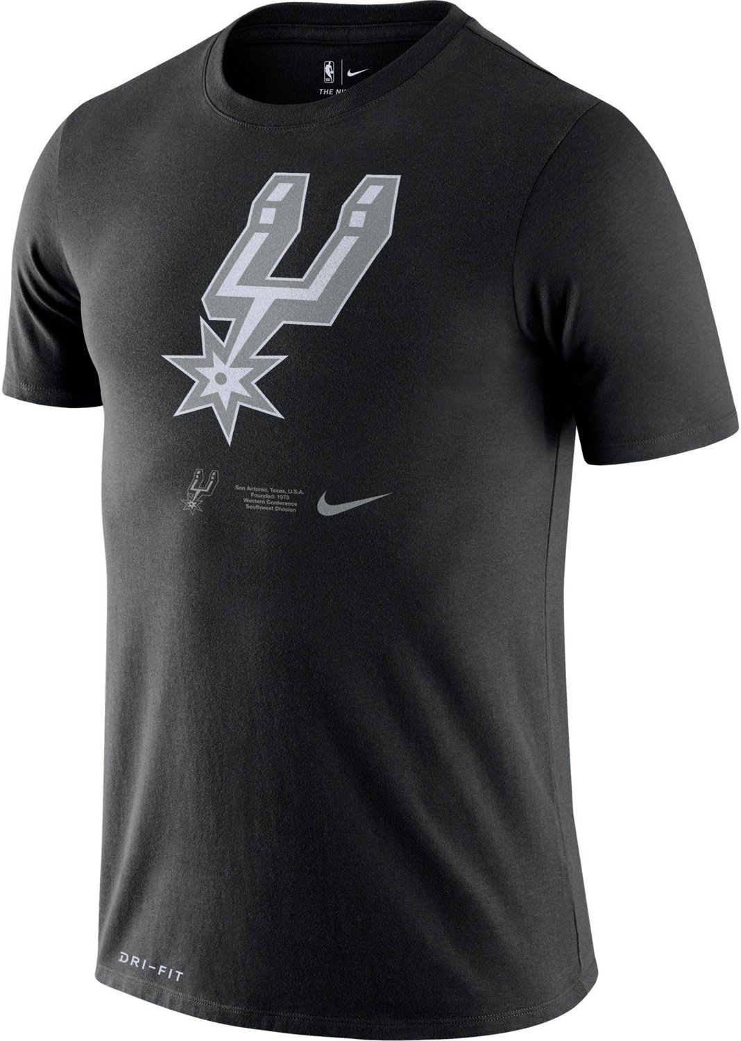 Nike Men's San Antonio Spurs Logo Dri-FIT Essential T-shirt | Academy