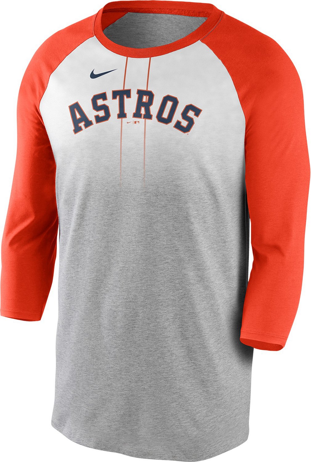 Nike Boys' Houston Astros Primetime Raglan 3/4 Sleeve T-shirt | Academy