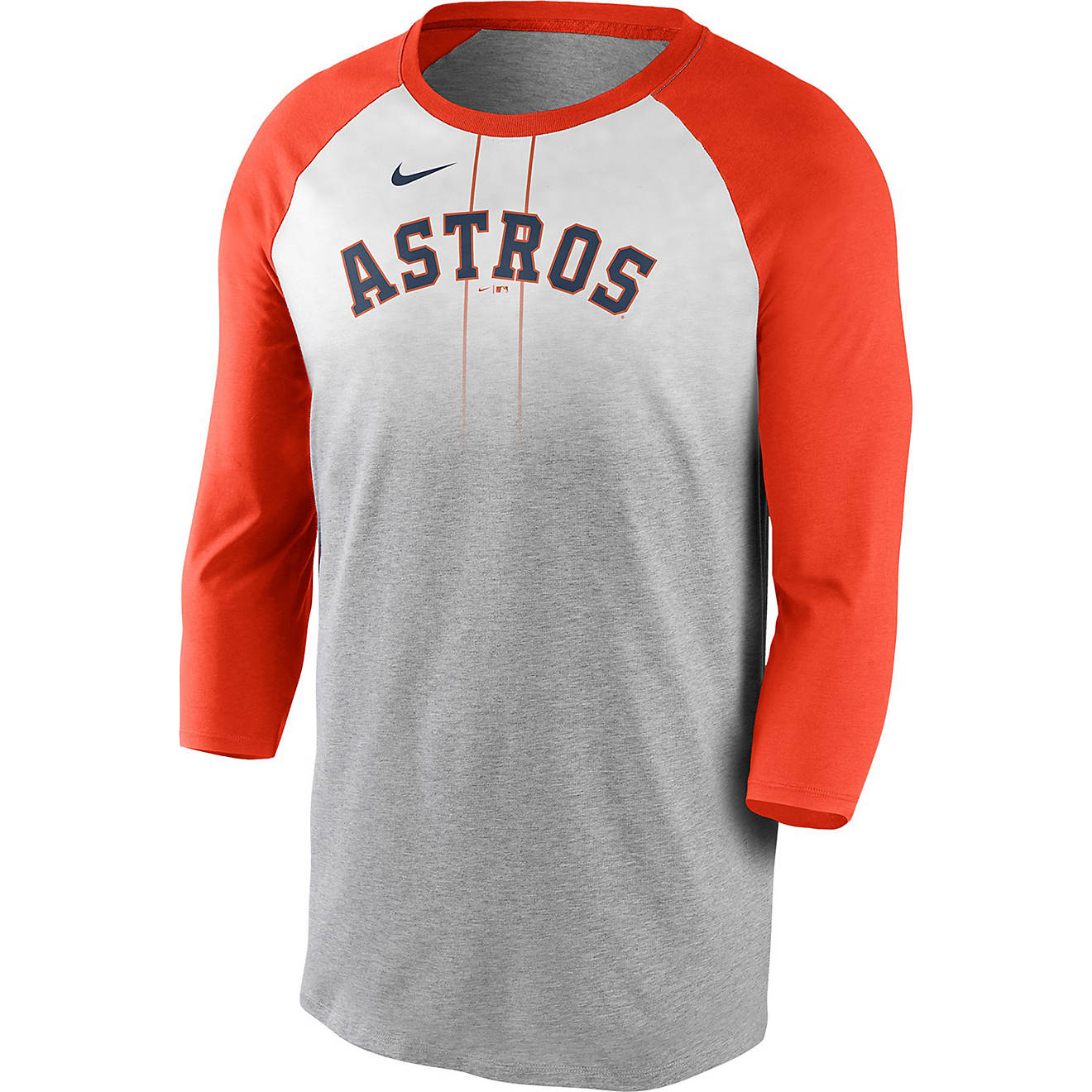 Nike Boys' Houston Astros Primetime Raglan 3/4 Sleeve T-shirt | Academy
