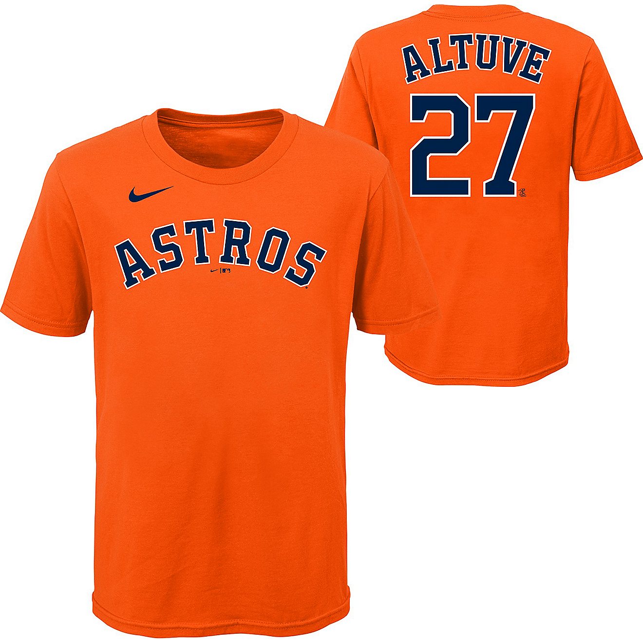 Nike Boys' Houston Astros José Altuve #27 Short Sleeve T-shirt                                                                  - view number 3