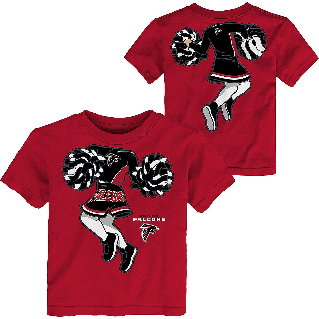 Outerstuff Toddler Girls' Atlanta Falcons Pom Pom Cheer II Short Sleeve T-shirt                                                  - view number 1