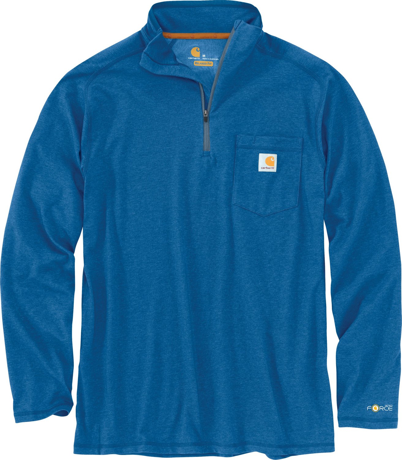 Carhartt Men's Force Relaxed Fit 1/4-Zip Pocket Long Sleeve T-shirt ...