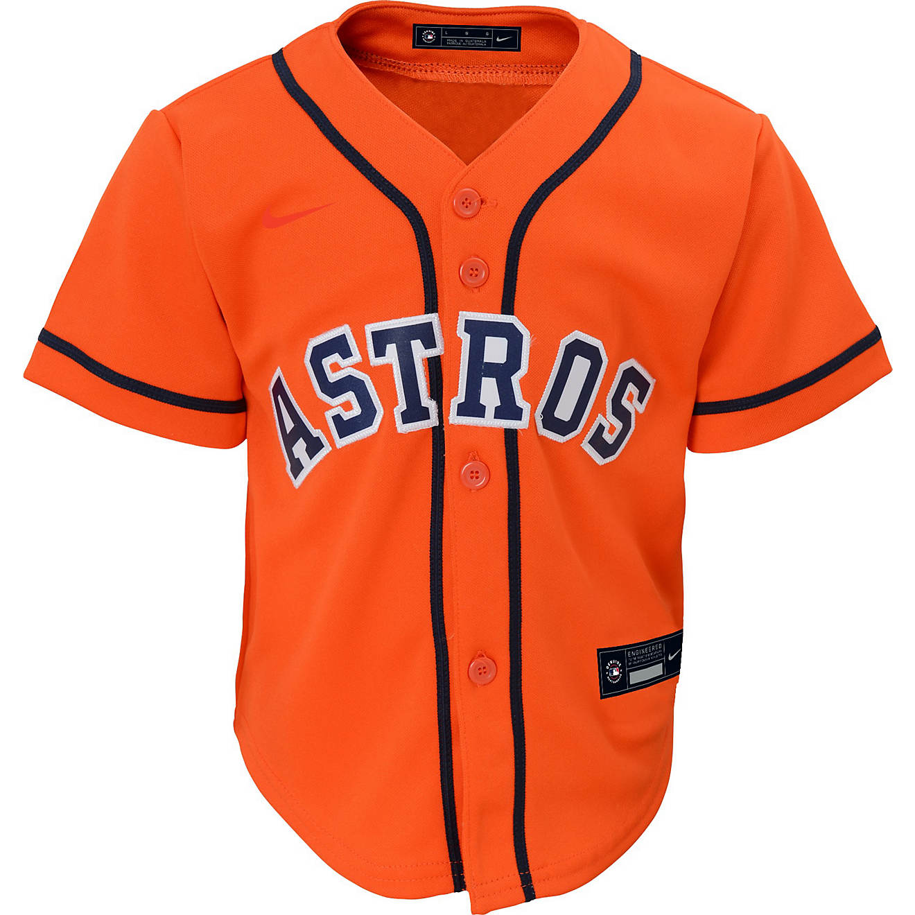 Nike Toddlers' Houston Astros Alt.1 Team Replica Finished Short Sleeve Jersey                                                    - view number 1