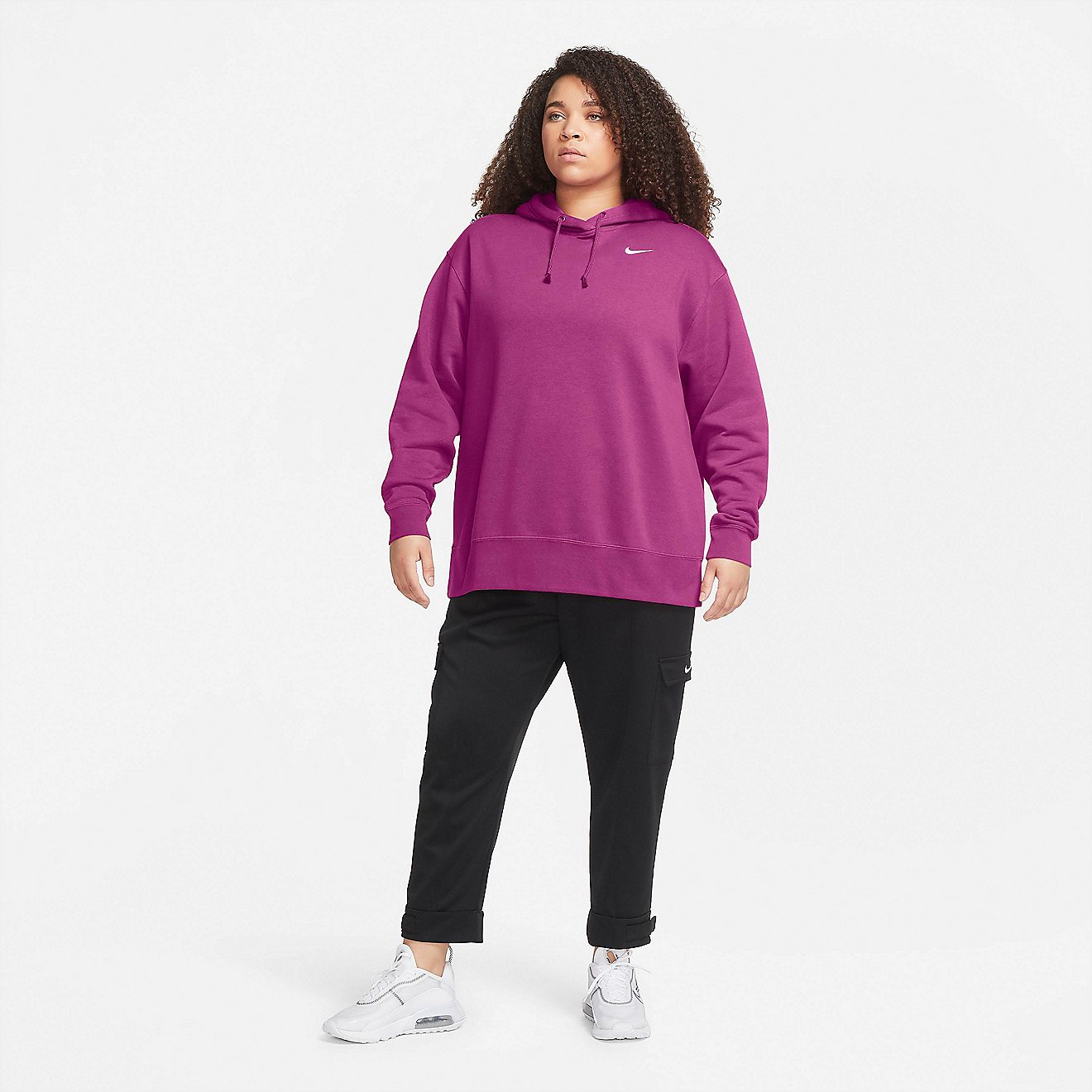Nike Women's Plus Size Sportswear Fleece Pullover Hoodie                                                                         - view number 5